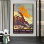 cartel de la ruta de los alpes