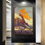cartel de la ruta de los alpes