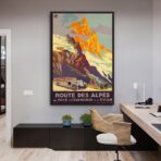 cartel de la ruta de los alpes