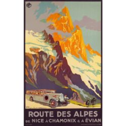 cartel de la ruta de los alpes