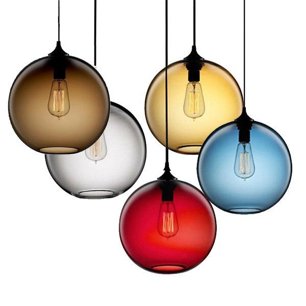 suspension globo vidrio color suspension globo vidrio color
