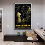 cartel la bella y la bestia jean cocteau