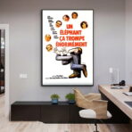cartel un elefante es enganando enormemente