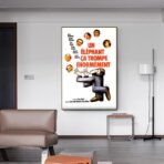 cartel un elefante es enganando enormemente