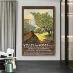 poster vintage veules les roses