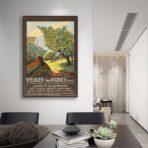 poster vintage veules les roses