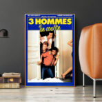 cartel 3 hombres y una cesta