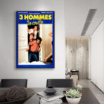 cartel 3 hombres y una cesta