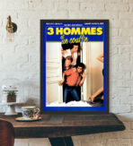 cartel 3 hombres y una cesta