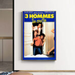 cartel 3 hombres y una cesta
