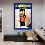 cartel 3 hombres y una cesta