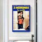 cartel 3 hombres y una cesta