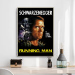 cartel hombre corriendo