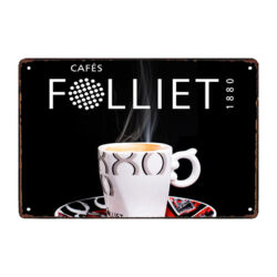 antigua placa publicitaria cafe folliet