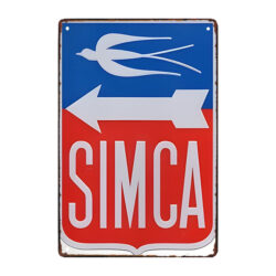 antigua placa publicitaria simca
