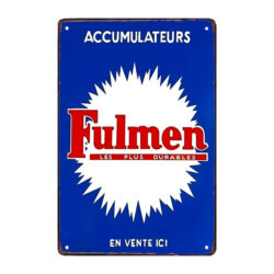 placa publicitaria antigua fulmen acumuladores