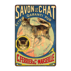 placa publicitaria antigua el gato