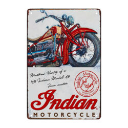 placa publicitaria india de metal antiguo