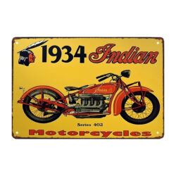 vieja placa publicitaria de metal motos indias