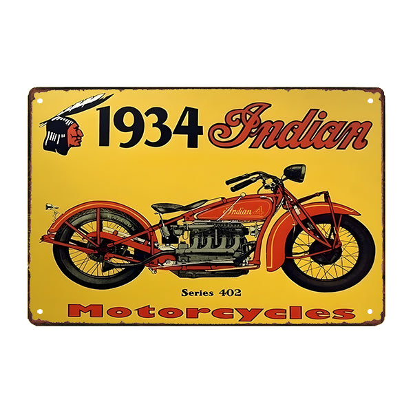 vieja placa publicitaria de metal motos indias vieja placa publicitaria de metal motos indias