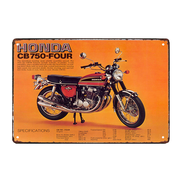 placa publicitaria 750 honda four placa publicitaria 750 honda four