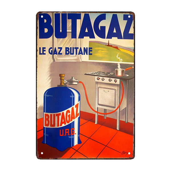 placa publicitaria antigua de butagaz placa publicitaria antigua de butagaz