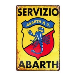 placa metal abarth