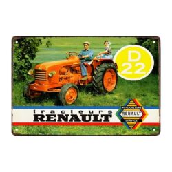 placa metalica agricola renault d 22