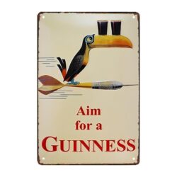 placa de metal apunta a guinness