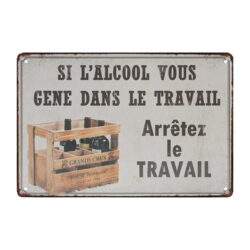 placa metal alcohol