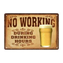 placa metal alcohol vintage