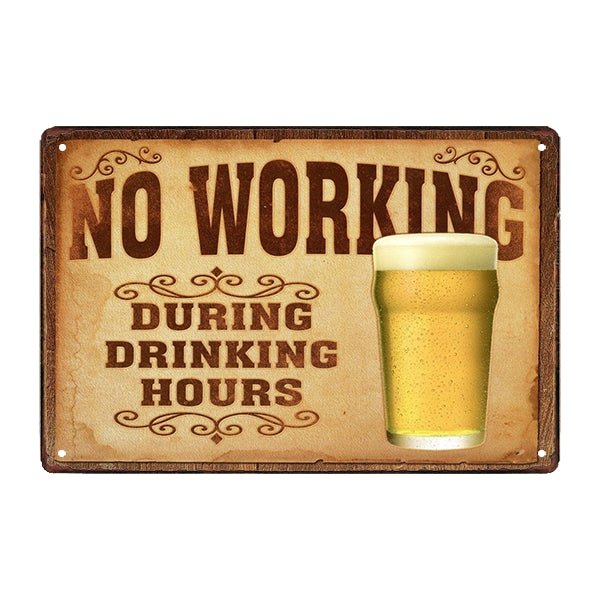 placa metal alcohol vintage placa metal alcohol vintage