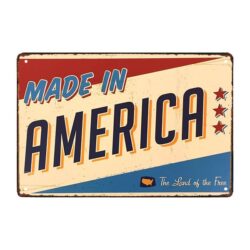 placa de metal americana