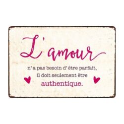 placa de metal de amor