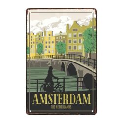 placa metal amsterdam