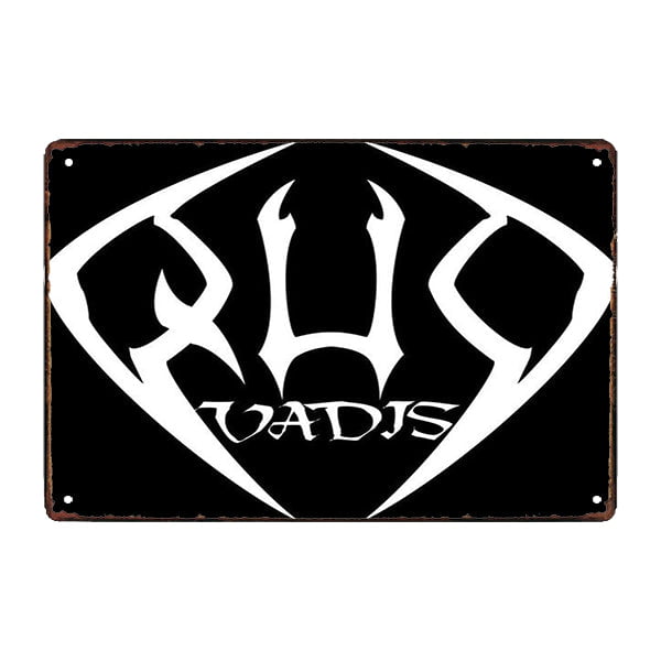 placa de metal vieja quo vadis placa de metal vieja quo vadis