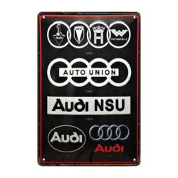 placa metal audi