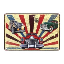 placa metal auto vintage 1