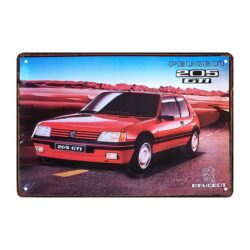 placa metalica automovil 205 gti