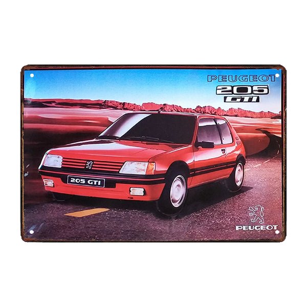 placa metalica automovil 205 gti placa metalica automovil 205 gti