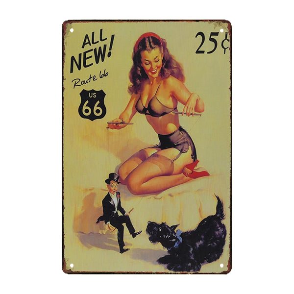 placa de metal con pin up placa de metal con pin up