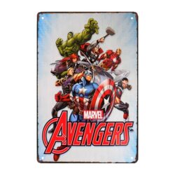 placa metal vengadores