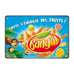 placa metal banga naranja
