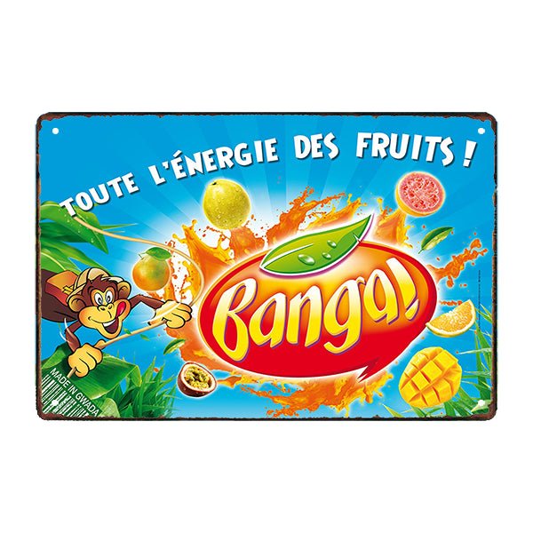 placa metal banga naranja placa metal banga naranja