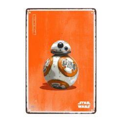 placa metal bb8