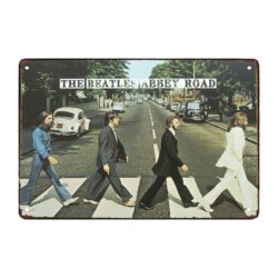 placa de metal beatles
