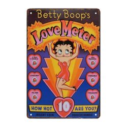 placa metal betty boop amor metro