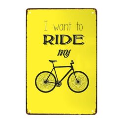 placa bicicleta metal