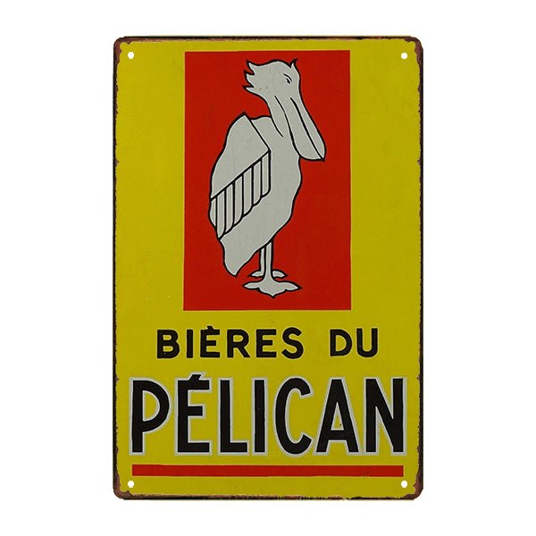 placa metal cerveza pelicano placa metal cerveza pelicano