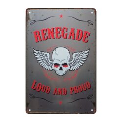 placa de motociclistas de metal
